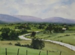 landscape, wales, uk, tywyn, original watercolor painting, oberst